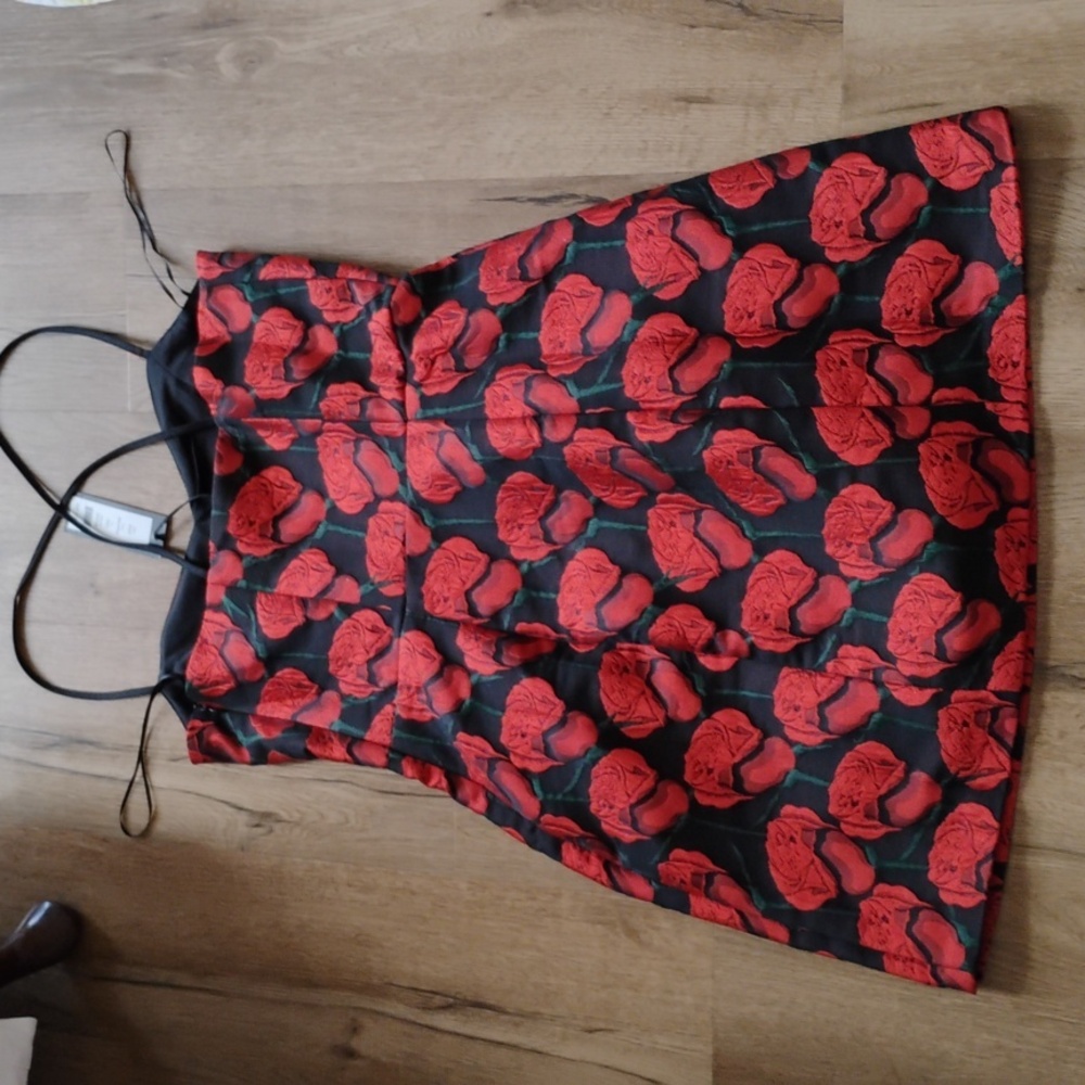 SMALL RED ROSE MINI DRESS - Picture 12 of 13